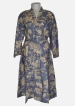 Twilight Bloom Grey Cotton Robe/ Kimono DPR-12