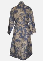 Twilight Bloom Grey Cotton Robe/ Kimono DPR-12 - Image 2