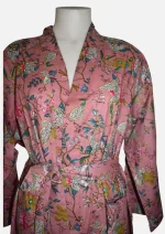 Pink Floral Cotton Robe/ Kimono DPR-14 - Image 2