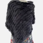 Rabbit Fur Ponchos (One Size) Midnight Blue