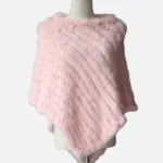 Rabbit Fur Ponchos (One Size) Pink 12-2907 TPX