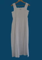 SN-277 White Cotton Embroidery Nightie (Pink Rose Bud) - Image 5