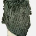 Rabbit Fur Ponchos (One Size) Teal (Green) 19-5232 TPX