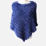 Rabbit Fur Ponchos (One Size) BLUE
