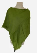 Linen Poncho Foliage 152