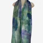 Aqua Mirag Silk Long Scarf FW-437