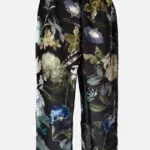 Black Floral Modal Pants  HAB-101