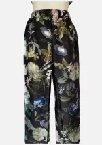 Black Floral Modal Pants  HAB-101 - Image 2