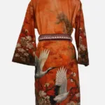 Crane Blossom Velvet  Robe Jacket/ Kimono