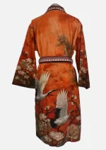 Crane Blossom Velvet  Robe Jacket/ Kimono