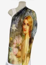 Megan Silk Long Scarf