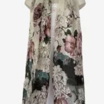 Dusky Bloom Silk Long Scarf Kate-07