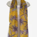Yellow Lily Silk Long Scarf FW-111