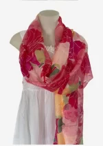 P2 Pink Silk Long Scarf - Image 2