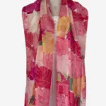 P2 Pink Silk Long Scarf