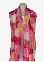 P2 Pink Silk Long Scarf