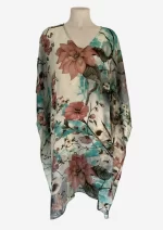 Whispering Bloom Silk Kaftan FW-909