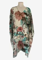 Whispering Bloom Silk Kaftan FW-909 - Image 2