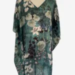 Blue Blossom Cascade Silk Kaftan Kate-09