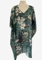 Blue Blossom Cascade Silk Kaftan Kate-09 - Image 2