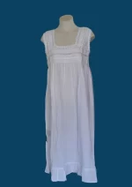 SN-280 White Cotton Embroidery Nightie