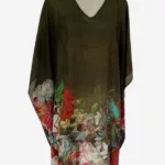 Emerald Garden Silk Kaftan FW-424