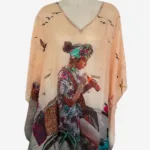 Scrunch Girl (Peach) Silk Kaftan