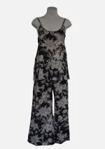 Twilight Bloom Black Cotton PJ  Set DPR-10