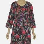 Birdsong Garden Black Cotton Pin Tuck Tunics