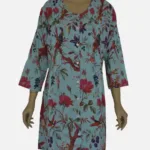 Birdsong Garden Aqua -Cotton Pin Tuck Tunics DPR-1