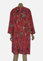 Birdsong Garden Red Cotton Pin Tuck Tunics DPR-4 - Image 2