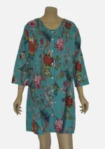 Teal Canopy Cotton Pin Tuck Tunics DPR-5
