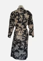 Twilight Bloom Black Cotton Robe/ Kimono (Free Size) DPR-10 - Image 2