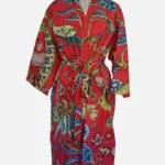 Crimson Aviary Cotton Robe/ Kimono (Free Size) DPR-11