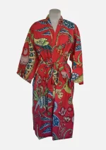Crimson Aviary Cotton Robe/ Kimono (Free Size) DPR-11