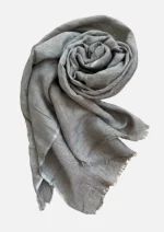 Duck Egg 32 Linen Scarf - Image 2