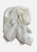 White Linen Scarf - Image 2