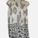 02 Pompom Printed Cotton Scarves