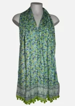 03 Pompom Printed Cotton Scarves