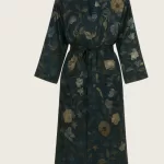 Navy Floral Modal Robes/ Kimonos (Free Size) HAB-017