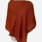 Linen Poncho Rust 212