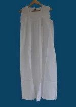 SN-130 White Cotton Embroidery Nightie - Image 5