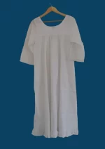 SN-276 White Cotton Embroidery Nightie - Image 8