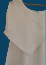 SN-276 White Cotton Embroidery Nightie - Image 7