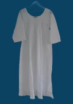 SN-276 White Cotton Embroidery Nightie