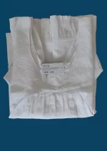SN-276 White Cotton Embroidery Nightie - Image 4