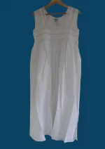 SN-280 White Cotton Embroidery Nightie - Image 3