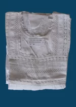 SN-280 White Cotton Embroidery Nightie - Image 4
