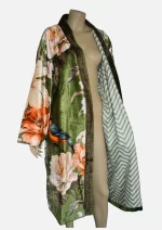 Blossom & Birdsong Velvet  Robe Jacket/ Kimono - Image 4