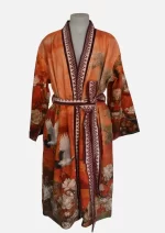 Crane Blossom Velvet  Robe Jacket/ Kimono - Image 2